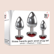 Three Hearts Gem Anal Plug Set